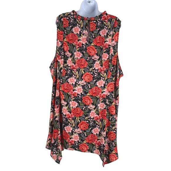 Torrid Georgette Tunic Tank Top Women's 5X Floral Sleeveless Chiffon NWT - Picture 5 of 11